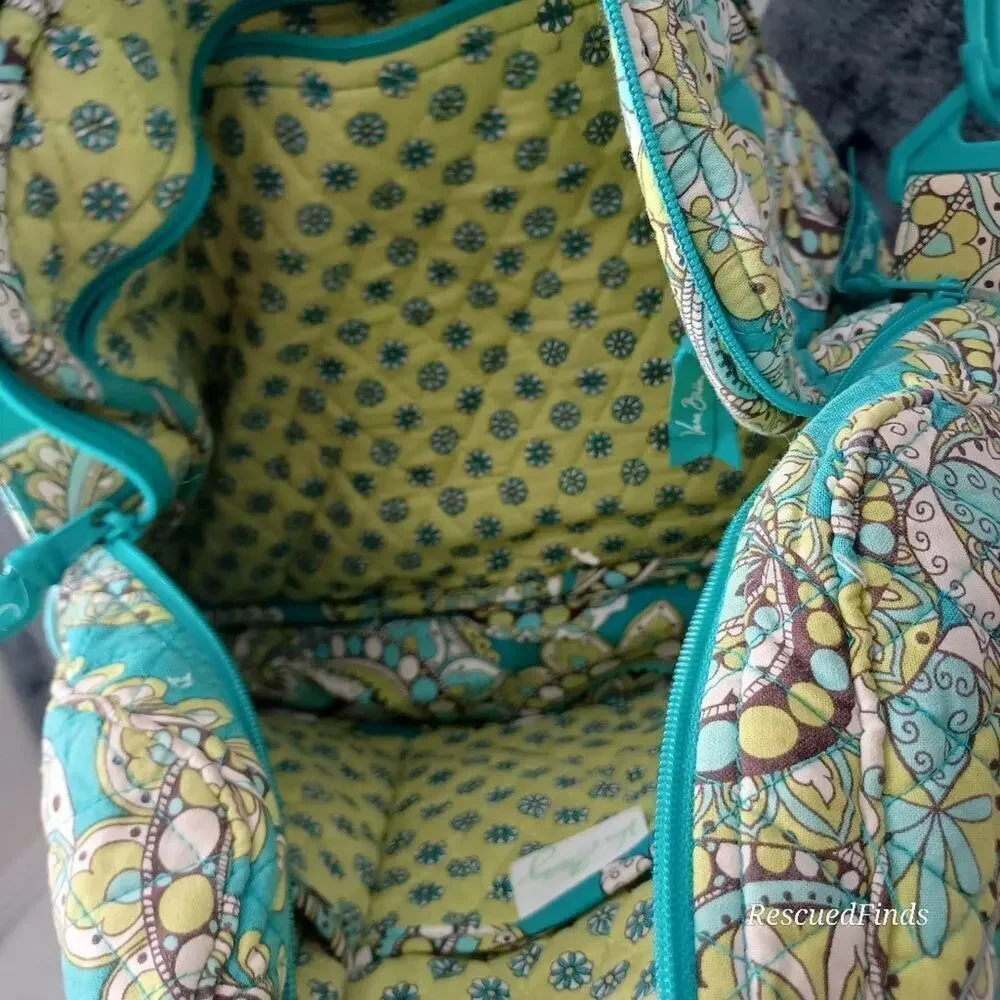 Vera Bradley Meteo Briefcase Peacock RETIRED Excellent Condition